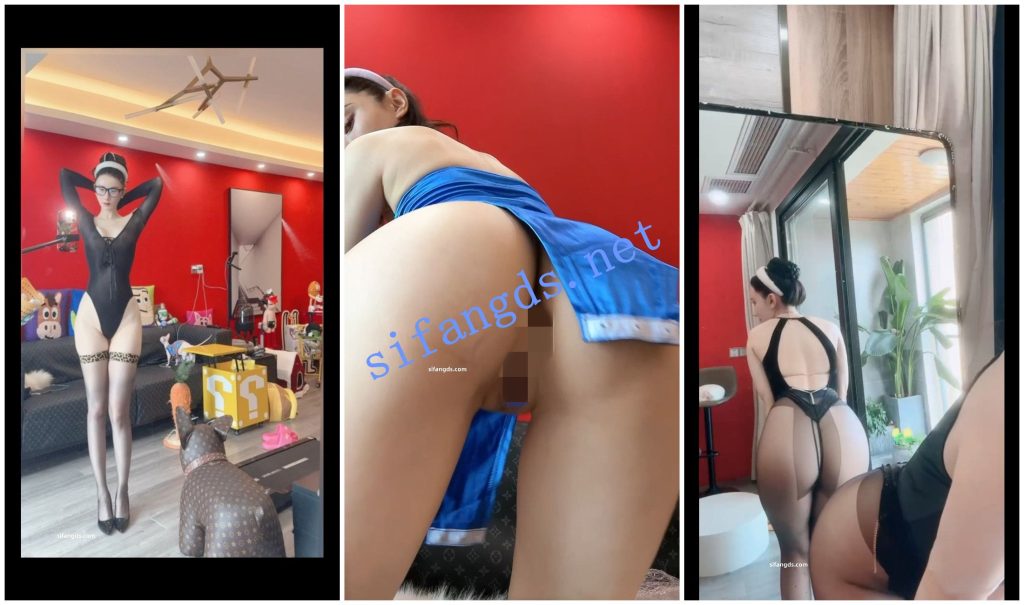 【抖音 甜心宝贝】新疆网红 长腿翘臀黑丝无内福利【14V】【1.36G】