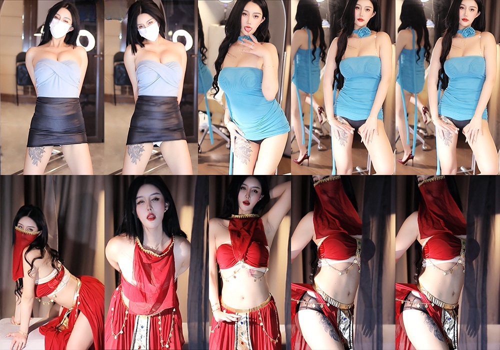 【CC 依阳baby】付费群定制热舞 巨乳露内包臀裙【3V】【1.28G】