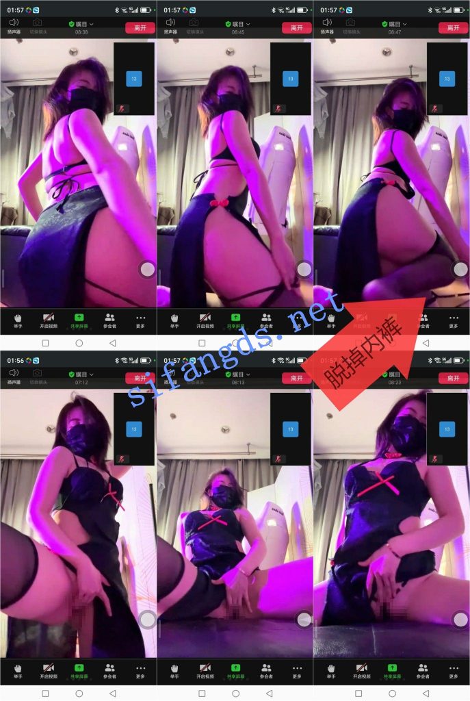 抖音快手 小阿姨-17 当众脱掉内裤 抖臀骚舞 钢管舞等 会议【1V】【381M】