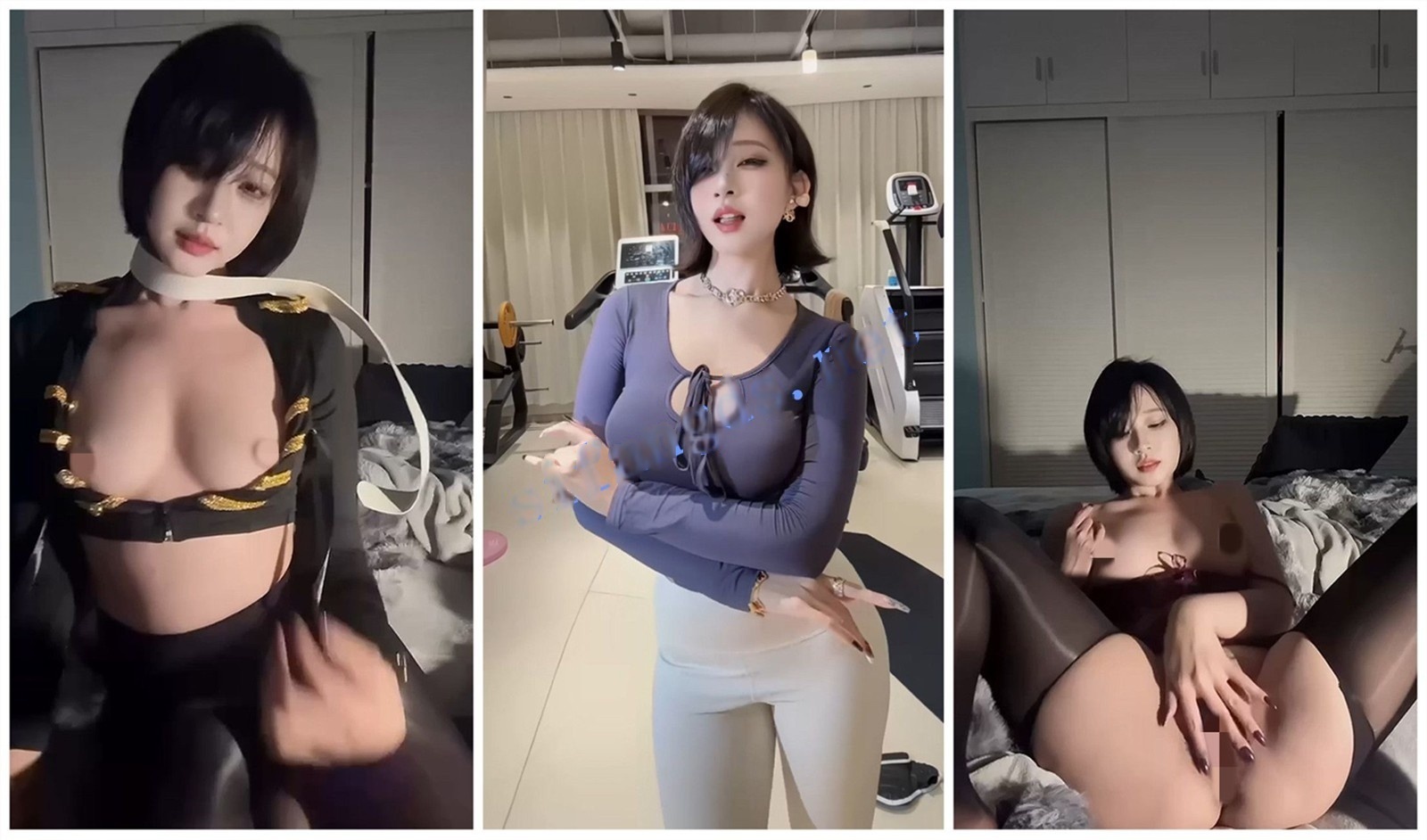 【抖音福利】200w粉丝大网红【鹅鹅】脸穴同框道具自慰抖臀【7V】【599M】