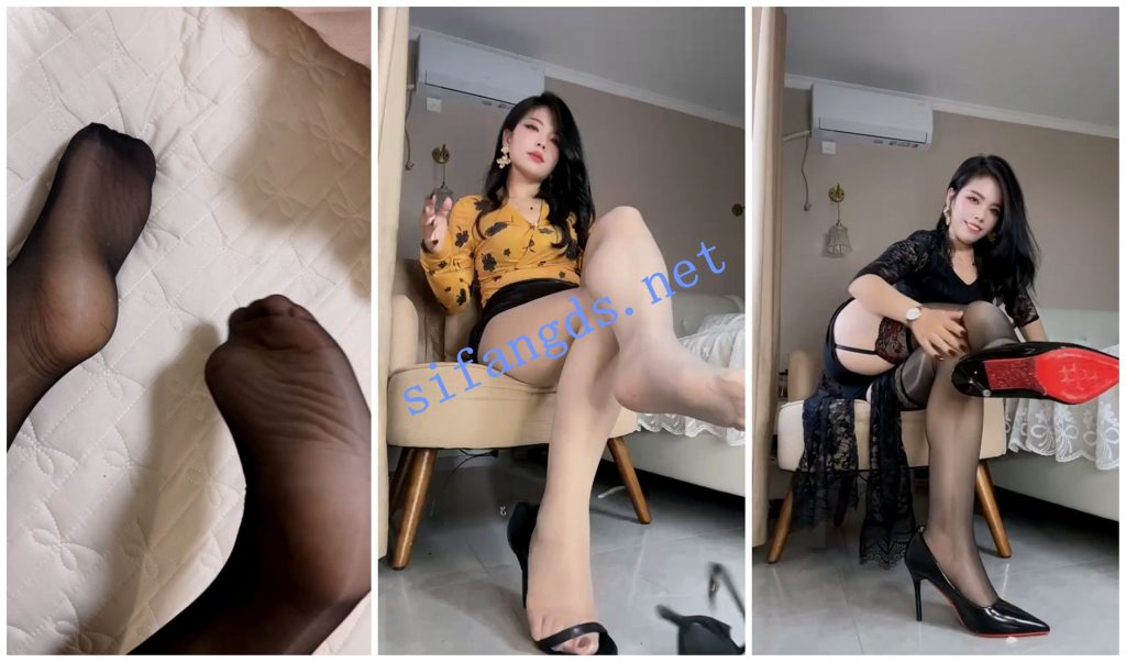 【快手福利】丝袜高跟御姐【滴滴阿姨】黑丝丝足高跟诱惑2【8V】【202M】