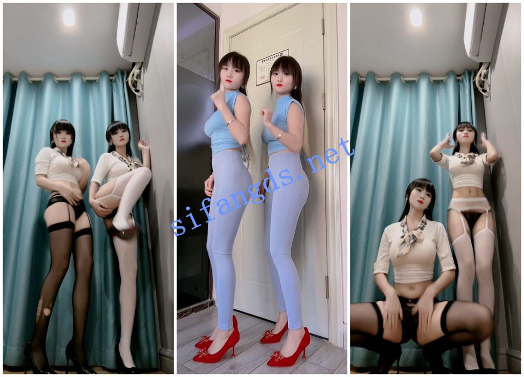 【快手福利】苗条姐妹花【双胞胎大妹二妹】露毛骚舞【4V】【1.11G】