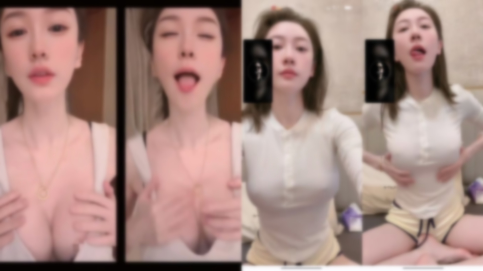 抖音近四十万粉美女-大熊硬糖 高价微信模拟啪啪口交福利【9V】【228M】