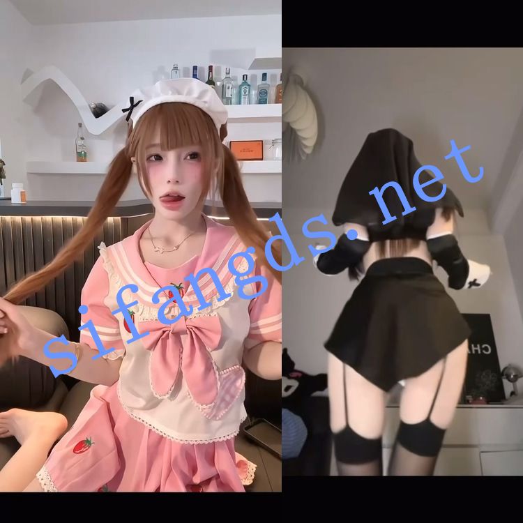 抖音快手近120万粉阿黑颜魅魔-蛇妈 制服魅惑福利【23V】【717M】