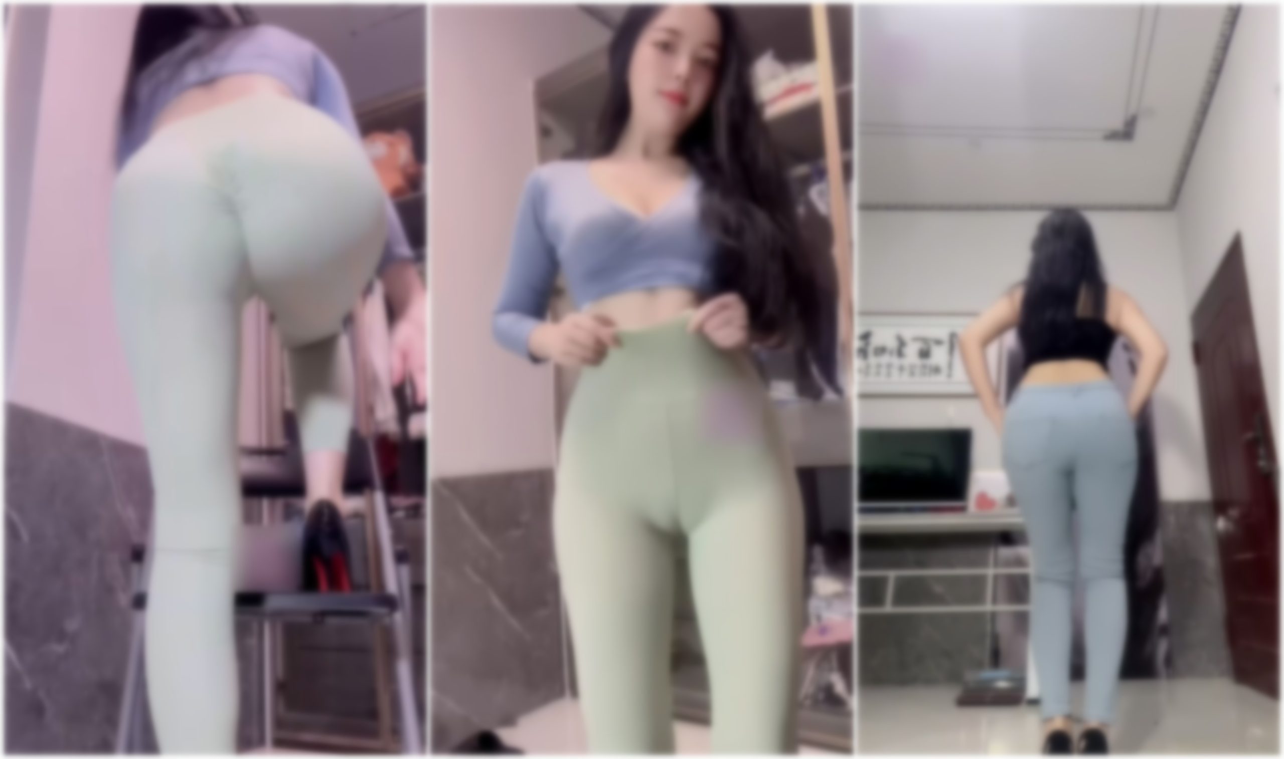 【快手福利】肥臀御姐【诗爷】瑜伽裤骆驼趾骚舞顶B扭臀【20V】【1.99G】