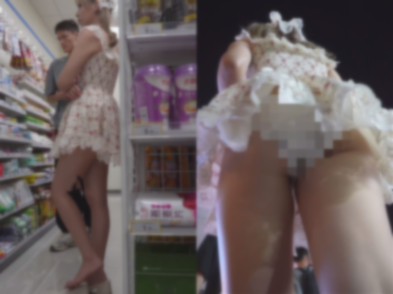 【永久会员专享】(BC-SSS-091)双马尾小姐姐逛街..裙子短的离谱..侧面露半个屁股【1V】【715M】