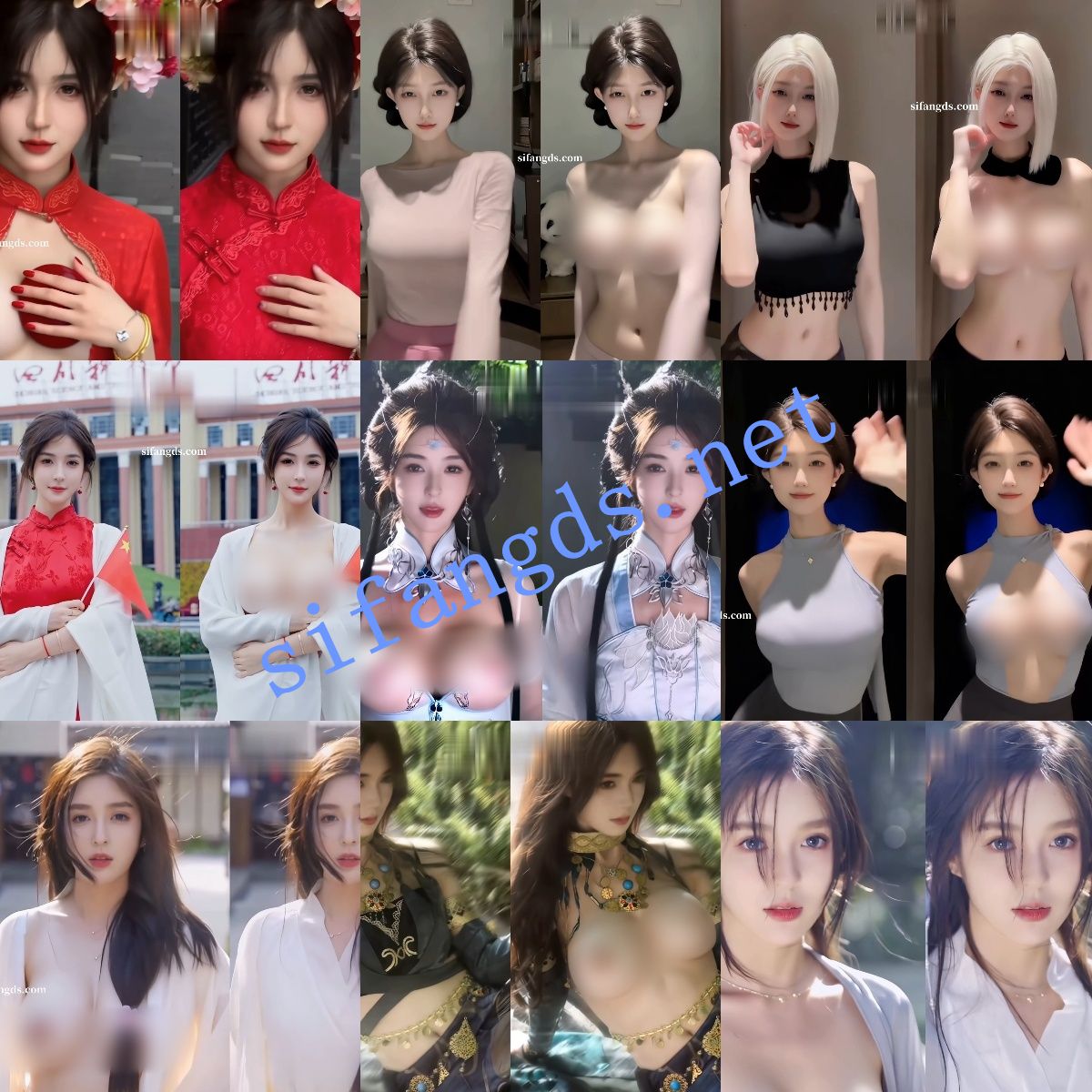 【AI精品】迦南 小羔bb大神最新脱衣舞蹈对比 纯欲女神【2V】【297M】