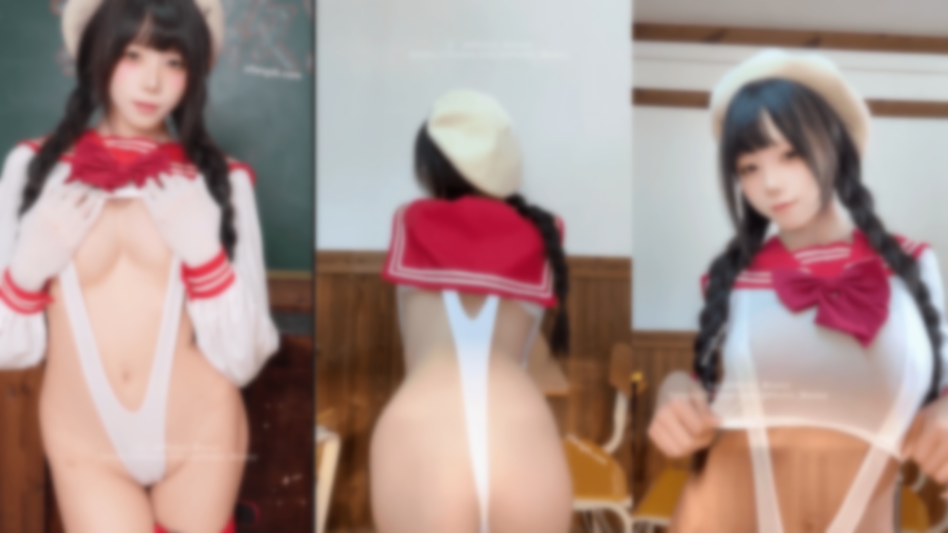 【B站 Yiko湿润兔 咬一口兔娘】9月作品 双视角骚舞 丁字勒逼【3V】【640M】