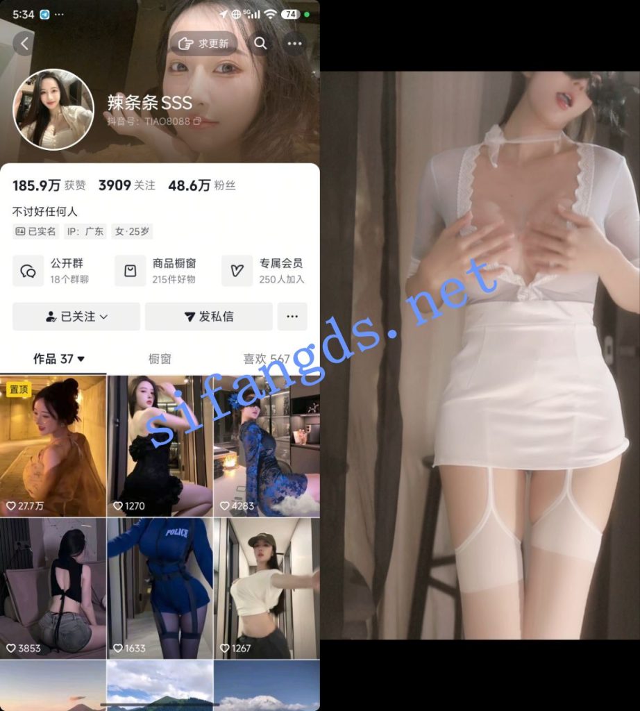 【抖音、斗鱼】辣条条SSS 露毛脱内定制【8V】【2G】