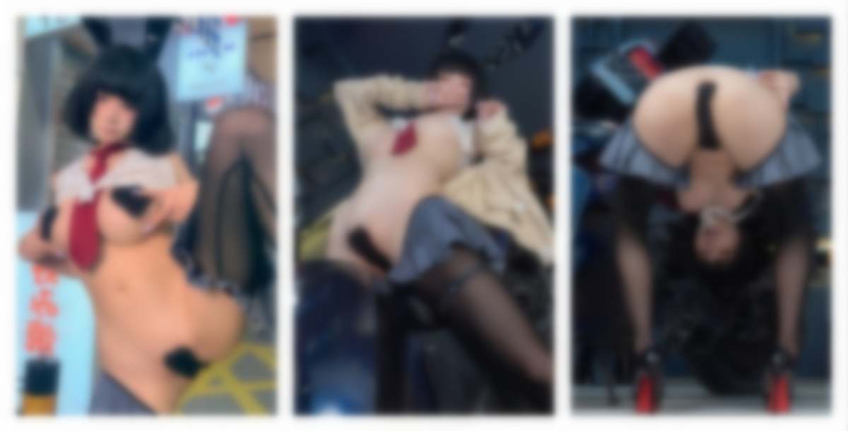 【B站 Yiko湿润兔 咬一口兔娘】10月作品 赛博逆JK 双视角骚舞【87P3V】【1.07G】