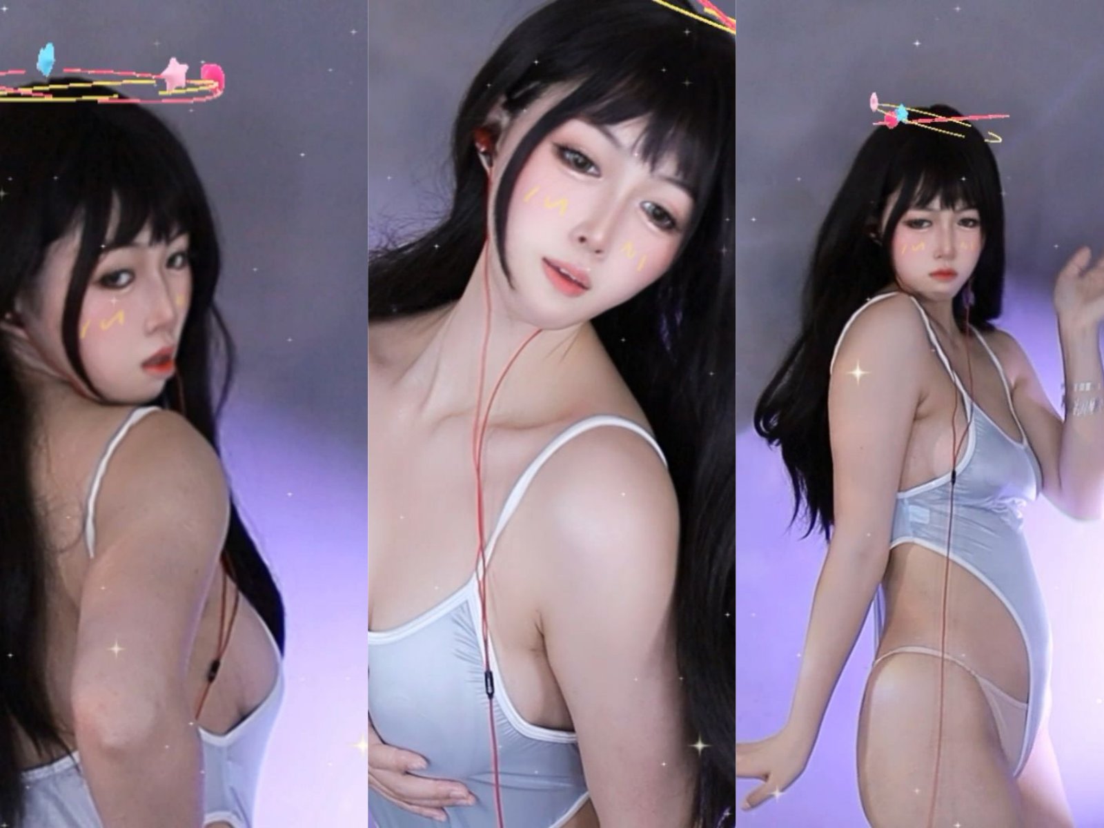 CC 芋圆西米露 高颜巨乳 无罩半裸裸舞 抖胸舞等【1V】【253M】