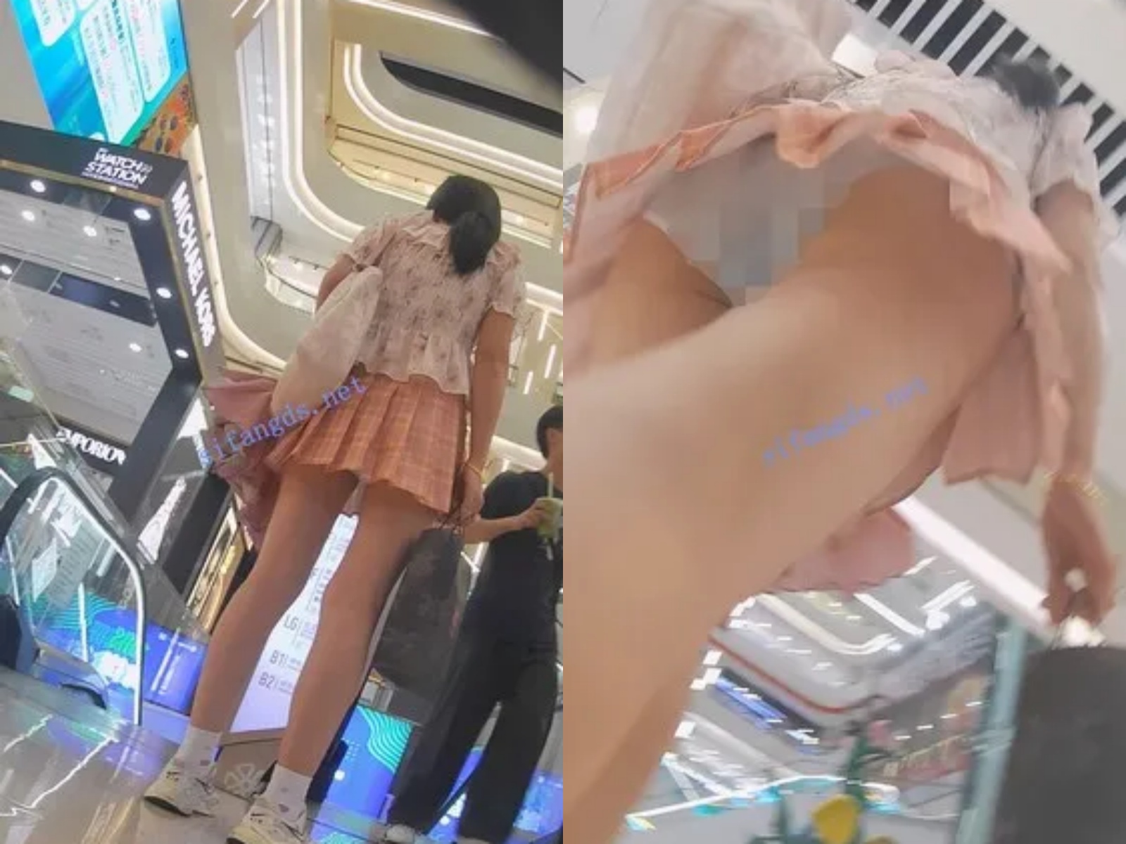 【永久专享】『D·D』-218-粉色超短百褶裙，少妇，浅蓝内【1V】【475M】