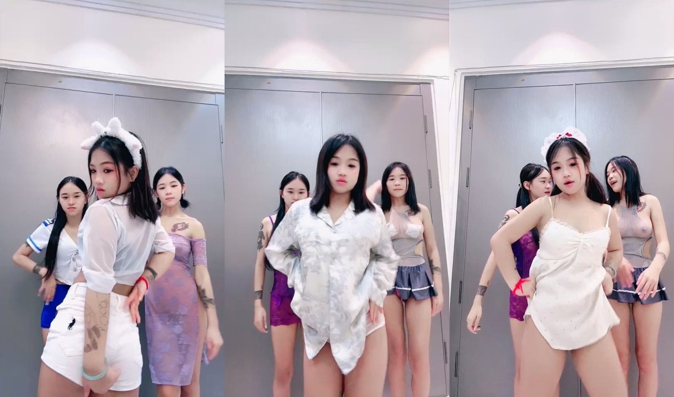 ☑️核弹！裸舞天团~20小时~【闷骚小鱼儿】丝袜~道具~喷水~【17V】【12.4G】