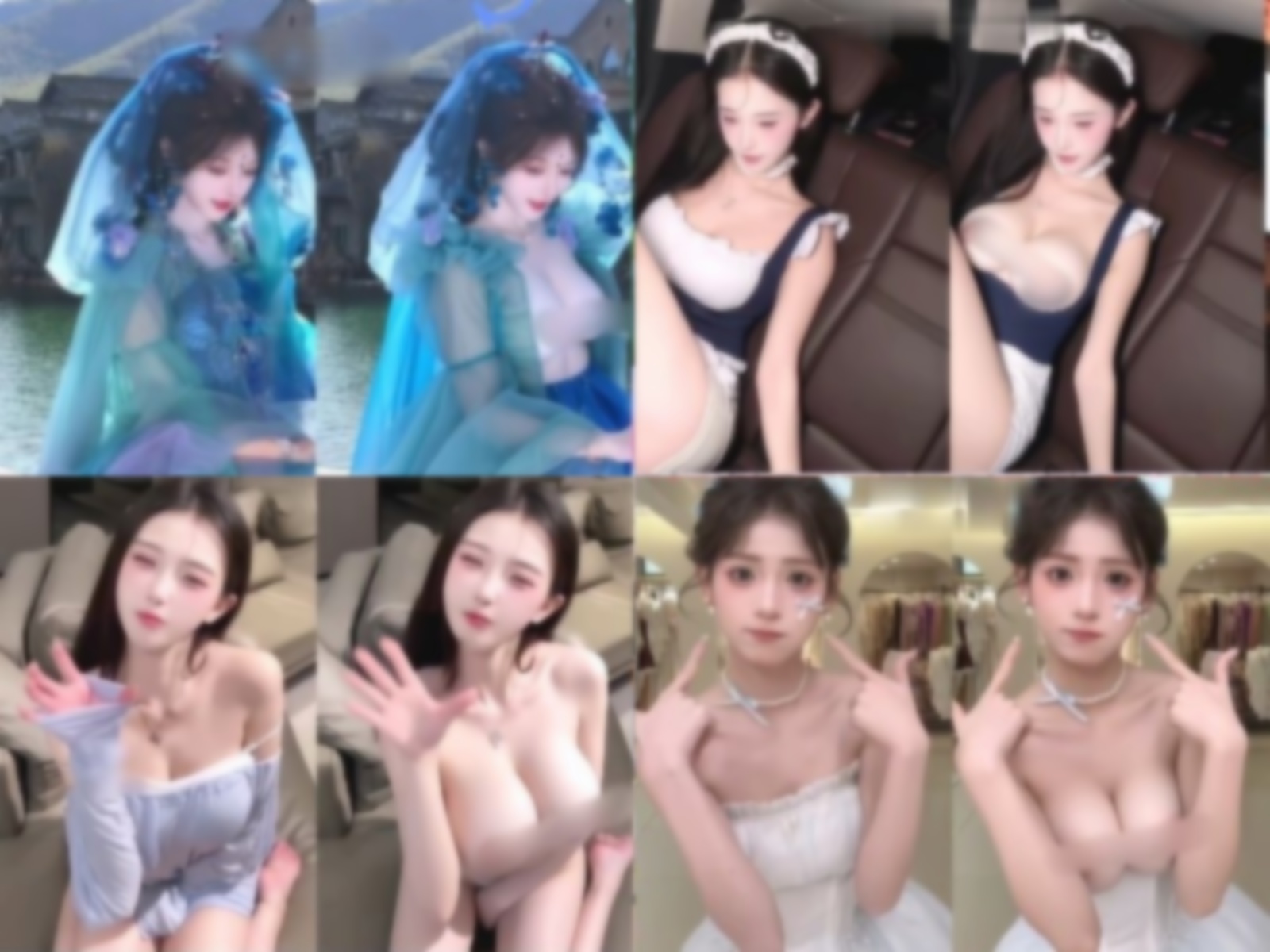 【AI超重磅】Sunny 美大宝 弯弯 小十七 江君等9位网红对比【9V】【1.29G】