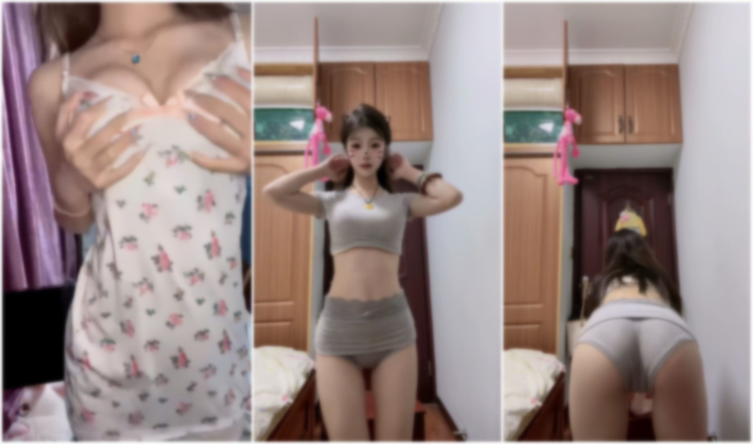 【快手福利】苗条嫩妹【冰子乖乖的】抖臀揉胸骚舞【7V】【1.07G】