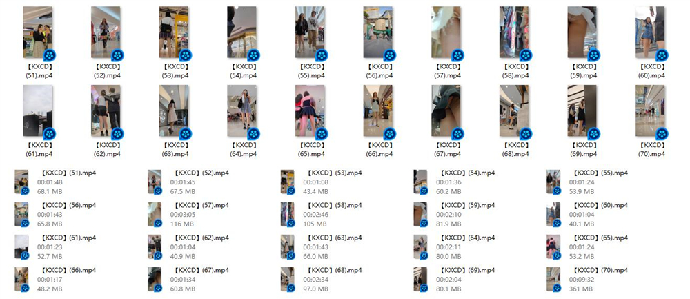 【永久专享】❤️精品推荐❤️步行街拍抄底大神『KXCD』系列合集第2季20V 专挑年轻好看质量高的小姐姐【20V】【1.60G】