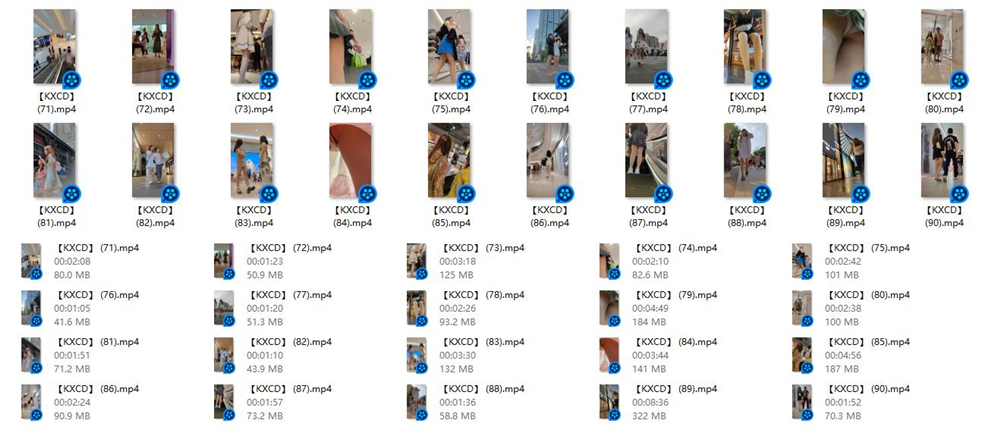 【永久专享】❤️精品推荐❤️步行街拍抄底大神『KXCD』系列合集第3季20V 专挑年轻好看质量高的小姐姐【20V】【2.05G】