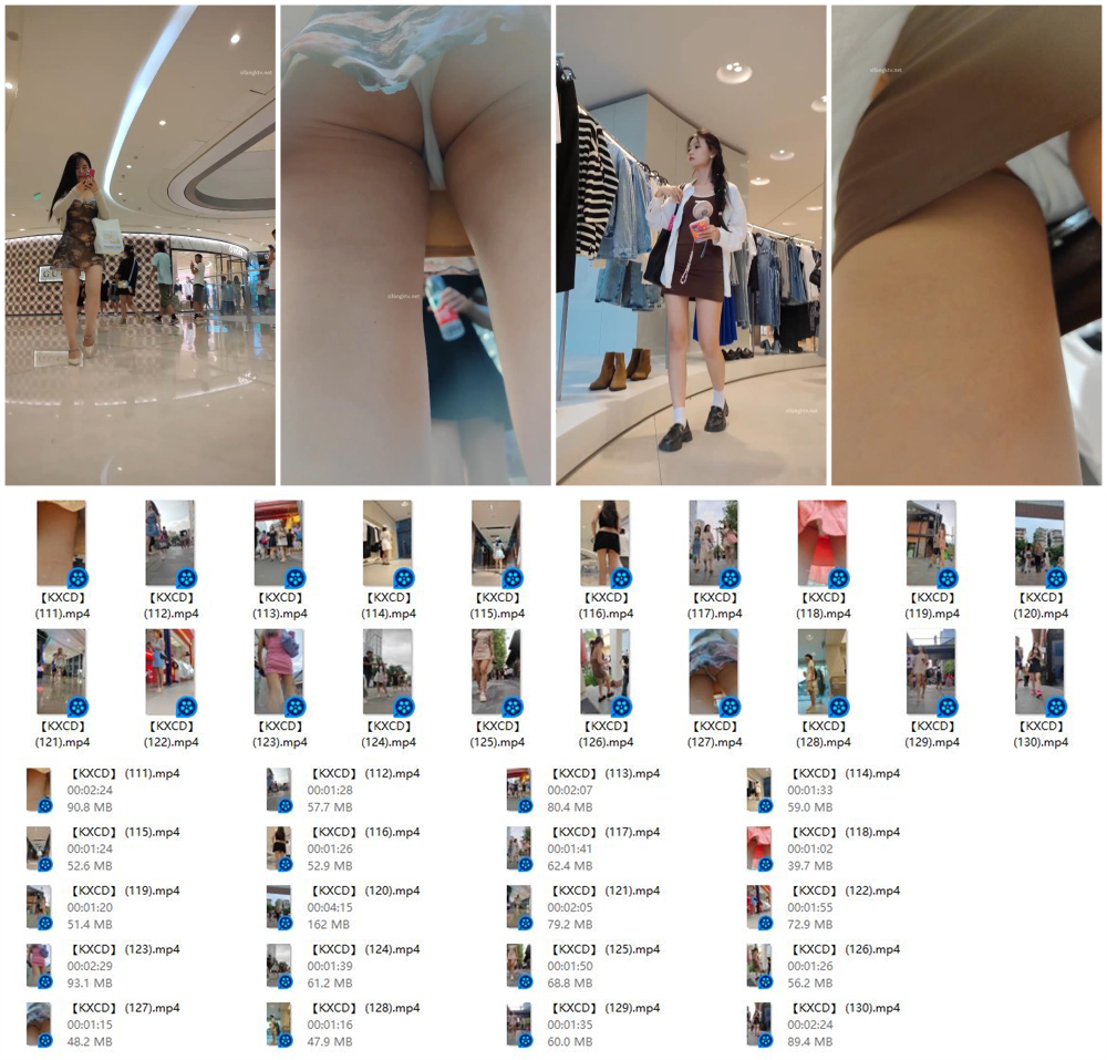 【永久专享】❤️精品推荐❤️步行街拍抄底大神『KXCD』系列合集第5季20V 专挑年轻好看质量高的小姐姐【20V】【1.35G】