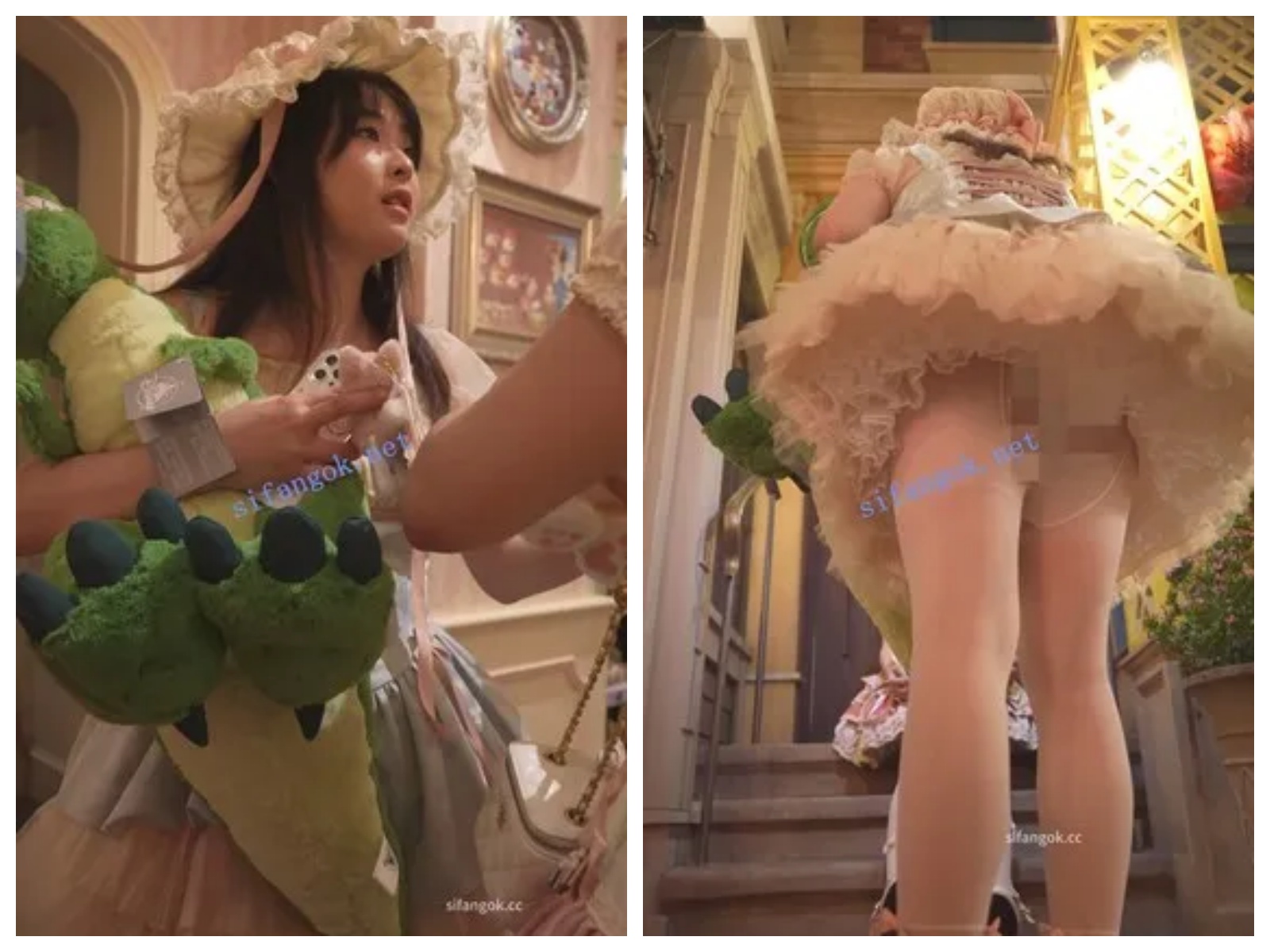【永久专享】(BC-AA-614)公主裙白丝萌妹..镜头前弯腰拍照蕾丝内贴镜头【1V】【434M】