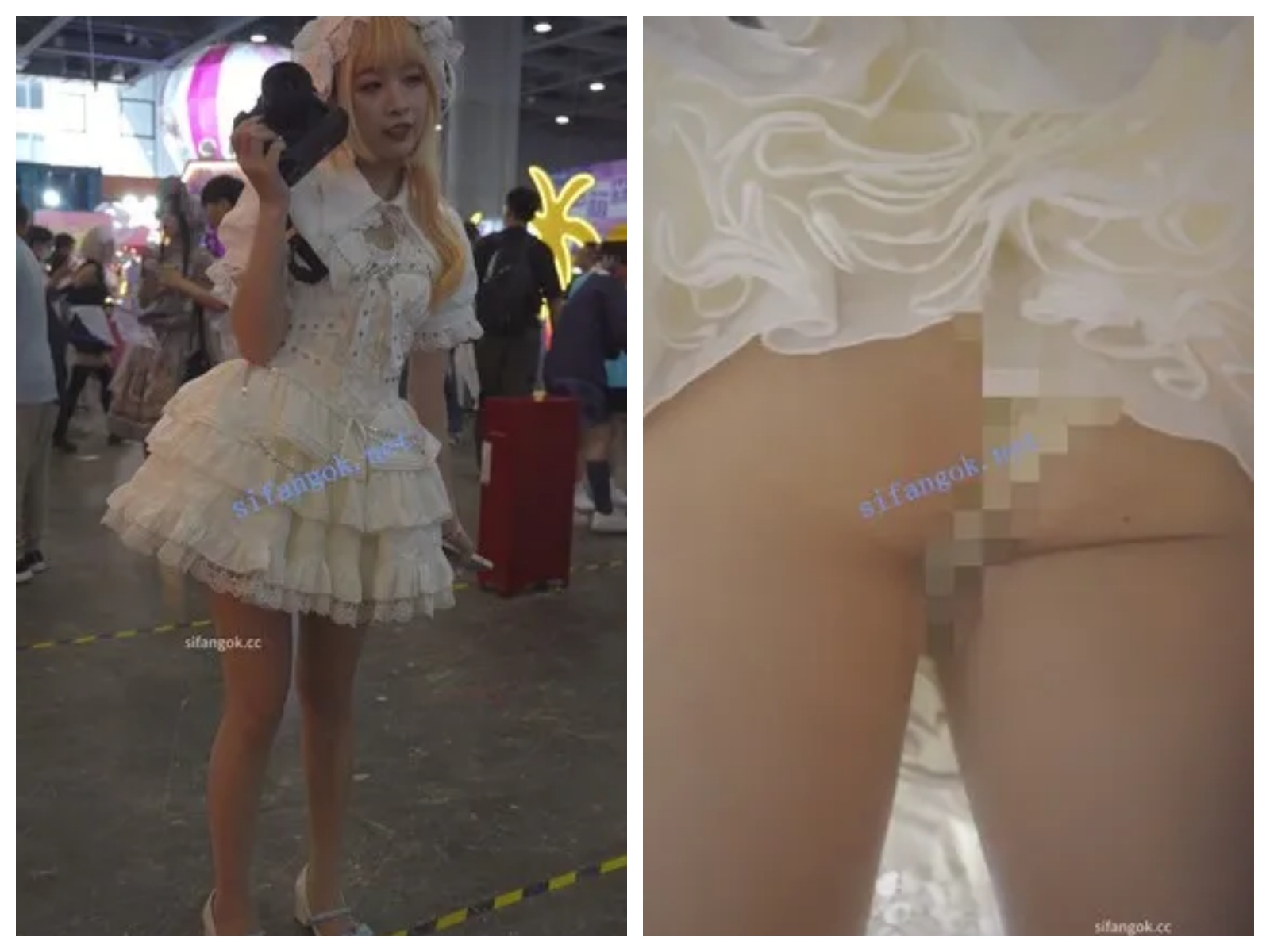 【永久专享】【xxn-341】金发公主裙美女..超薄透明肉丝..蕾丝内夹进屁股缝【1V】【934M】