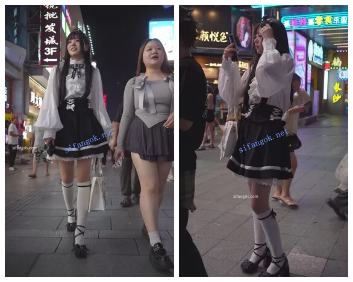 【永久专享】(BC-AA-608)可爱小姐姐肉色丝袜配白内..逛街围观表演被CD【1V】【430M】