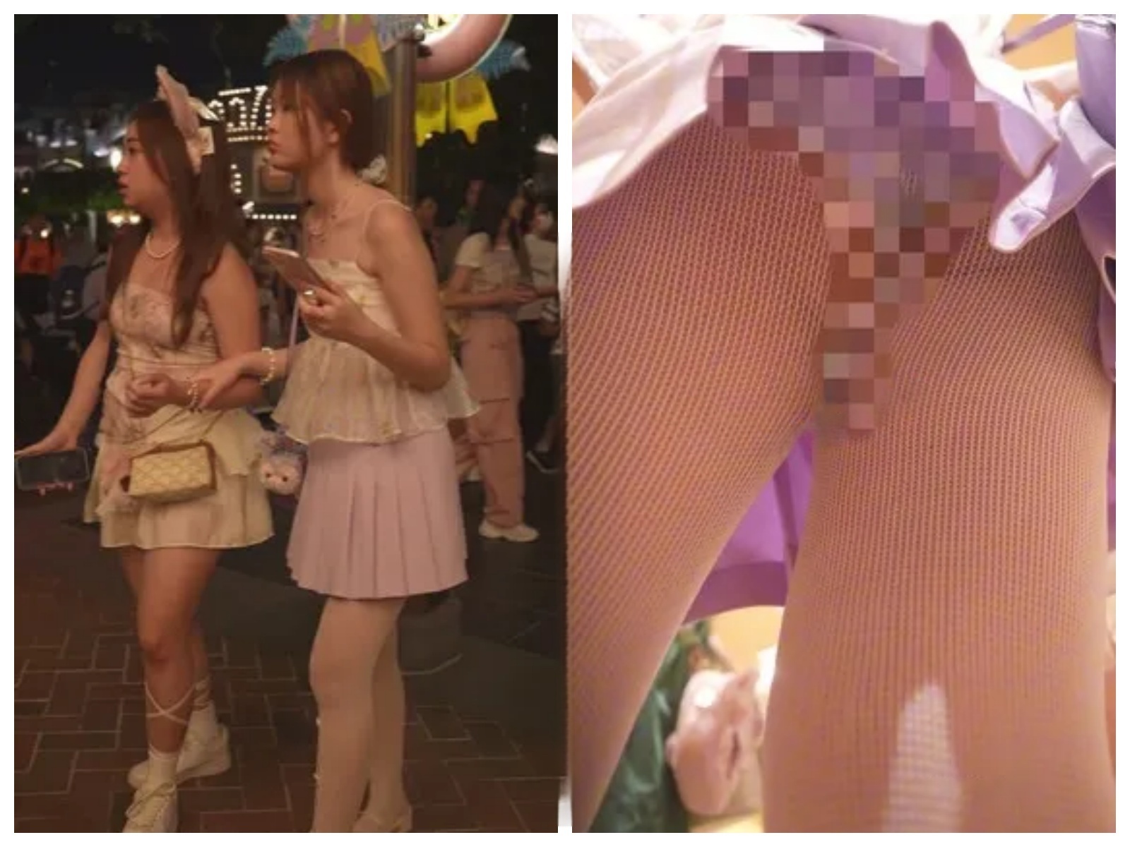 【永久专享】(BC-AA-609)泰国小姐姐来旅游..无打底百褶裙白丝网袜前后CD【1V】【623M】