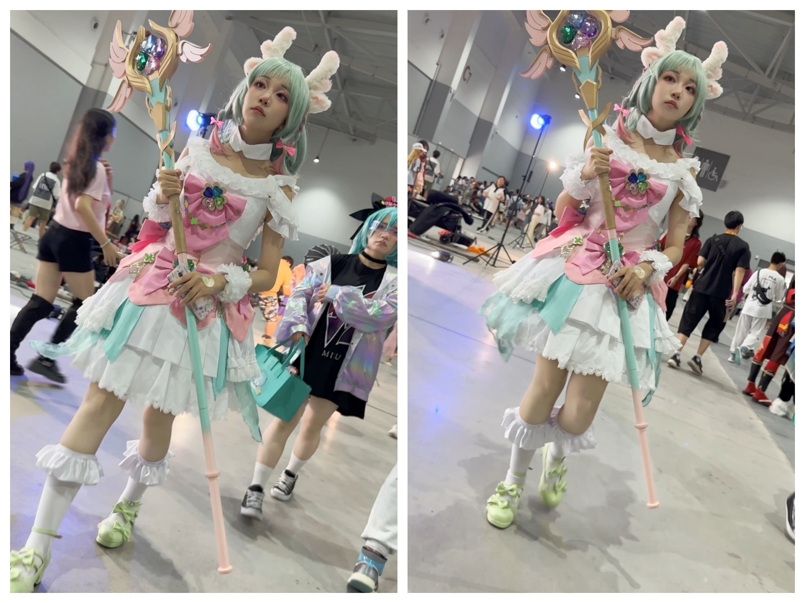 【永久专享】【KFC】可爱COSER瑶妹独自逛街拍照·白色碎花内内前后低角度CD【1V】【893M】