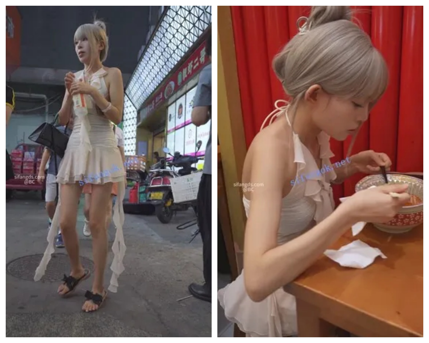 【永久专享】(BC-AA-607)包臀裙精神小妹内裤勒出13痕迹..上厕所尿湿了【1V】【576M】