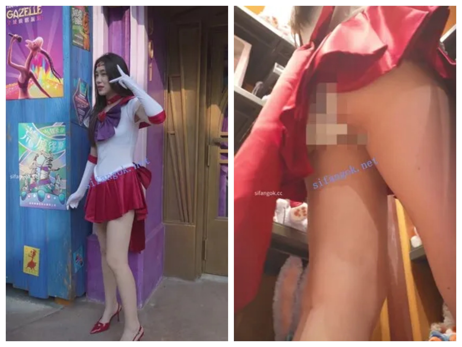 【永久专享】(BC-AA-629)美少女战士cos小姐姐逛街..男友面前抄底白色内裤【1V】【848M】