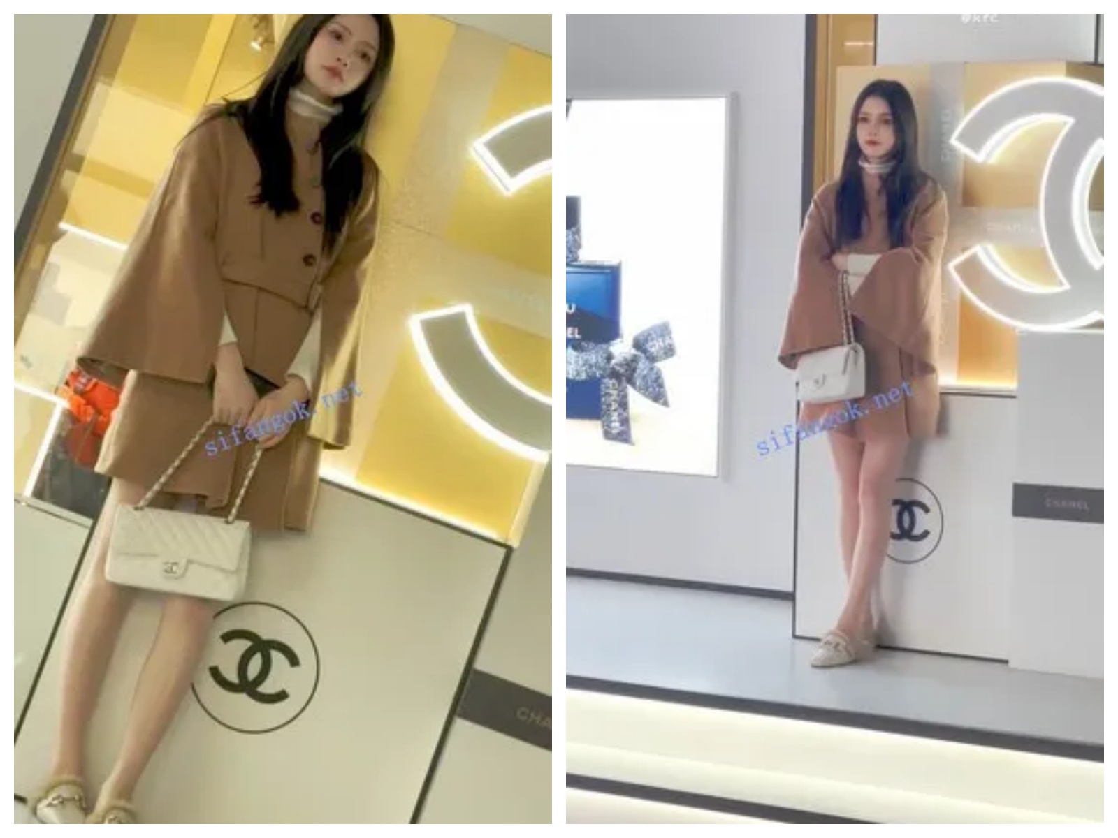 【永久专享】【KFC】短裙披风少妇和闺蜜逛街·油亮肉丝袜白色一次性内CD【1V】【473M】