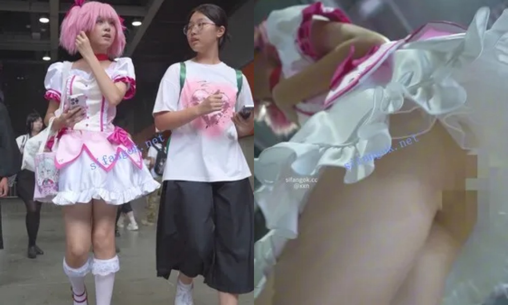 【永久专享】【xxn-345】小圆cos小姐姐逛街..窄内夹成丁勒出13缝前后CD【1V】【772M】