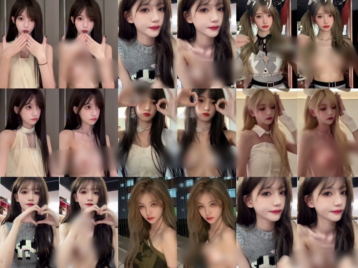 【AI重磅】最新整理10套 抖音网红32分钟 脱衣舞蹈+日常脱衣【10V】【1.92G】