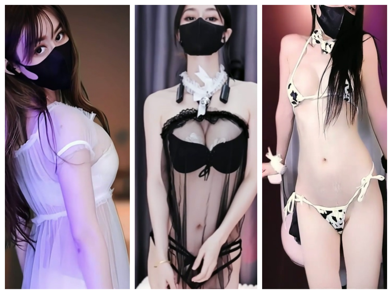 网易CC 小薇薇付费无水定制情趣内衣透视诱惑露点骚舞【22V】【7.71G】