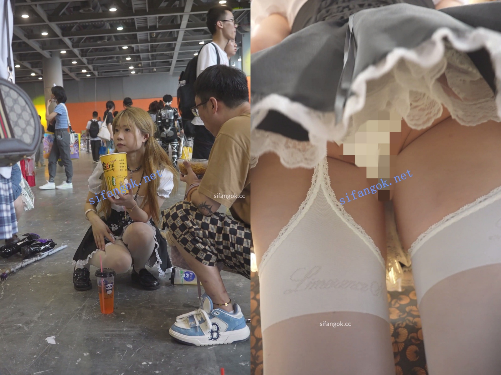 【xxn-358】双马尾女仆陪男友逛街..涞觅吊带白丝排队被CD【1V】【290M】