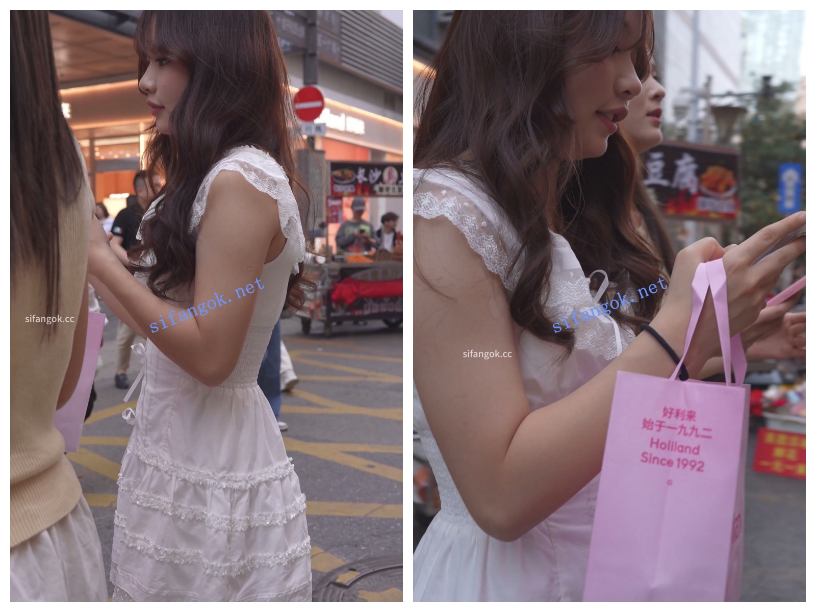 【永久专享】(BC-AA-637)几个大学生逛街..蕾丝白裙小姐姐浅黄内夹进屁股缝 【1V】【461M】