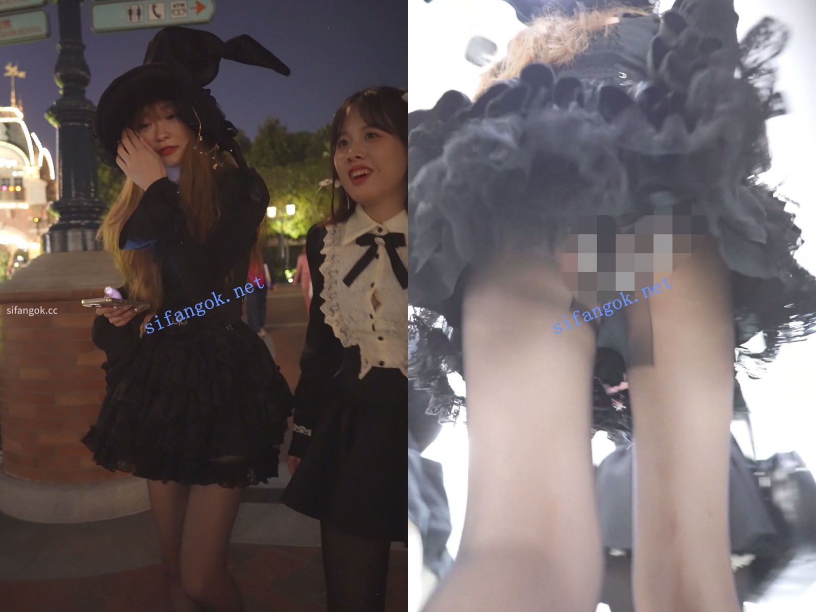 (BC-AA-657)抄底黑丝套装小姐姐逛街..透明蕾丝白内强反差【1V】【662M】