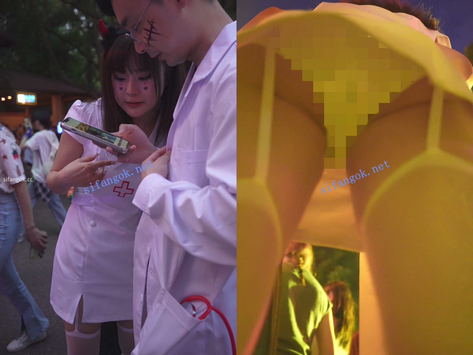 (BC-AA-656)护士服吊带白丝美女..趁乱开闪CD..白内正面露黑色【1V】【472M】