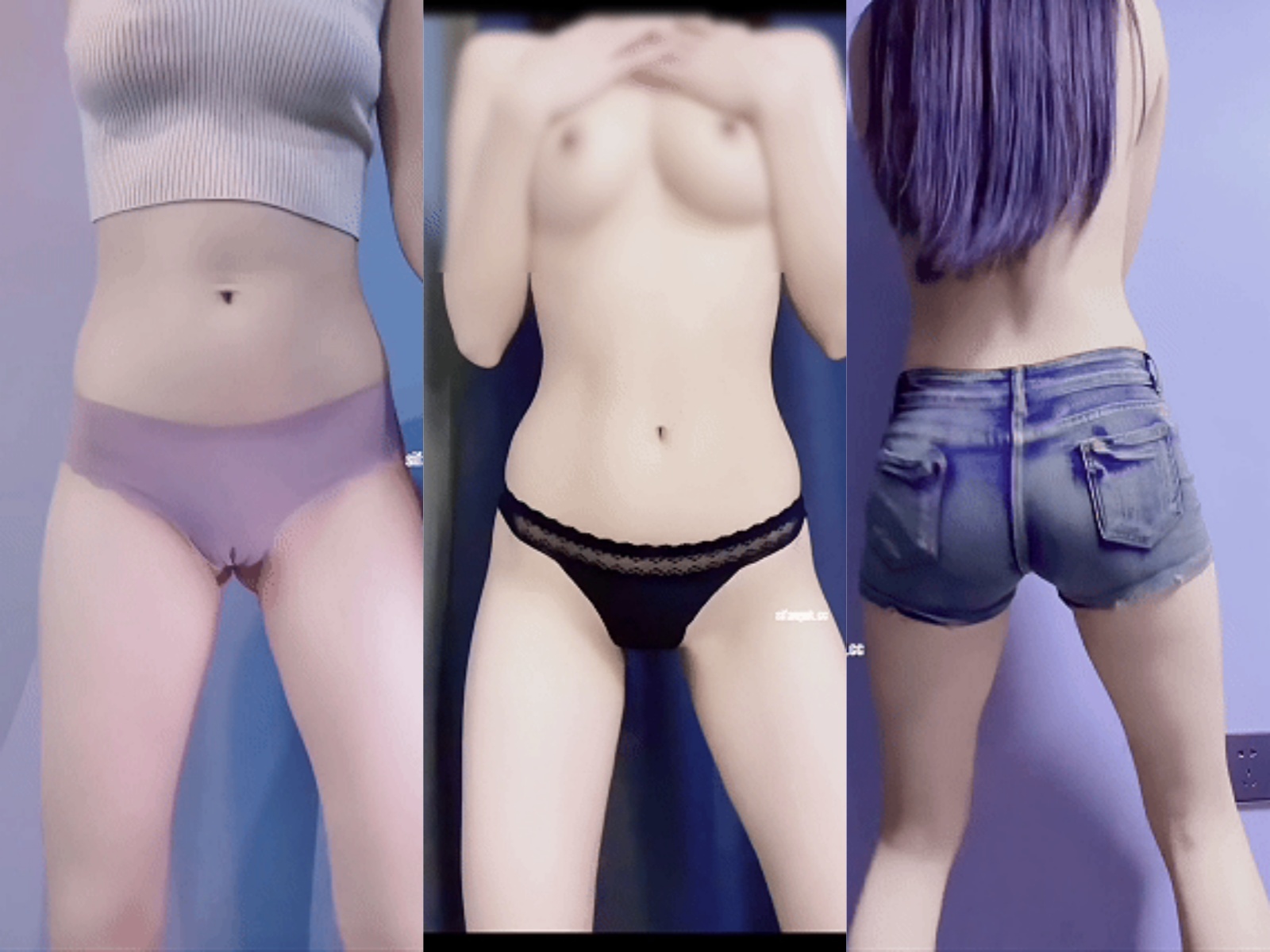 快手主播 一只鱼 骚骚骆驼趾顶逼裸舞 露奶慢摇福利【5V】【436M】