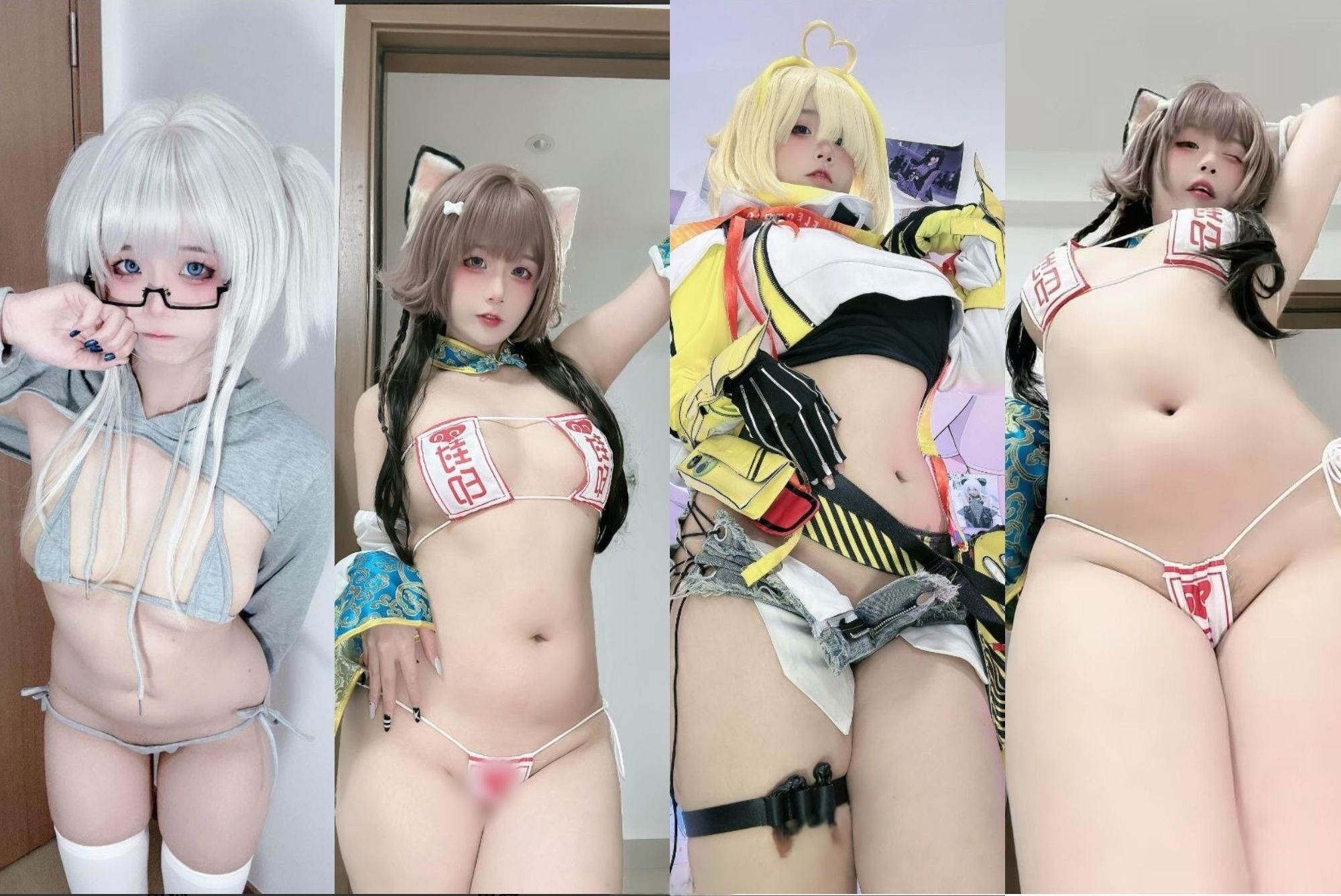 【抖音】反差萌妹【小猫U 小扑通】最新门槛诱惑福利私拍【120P9V】【367M】