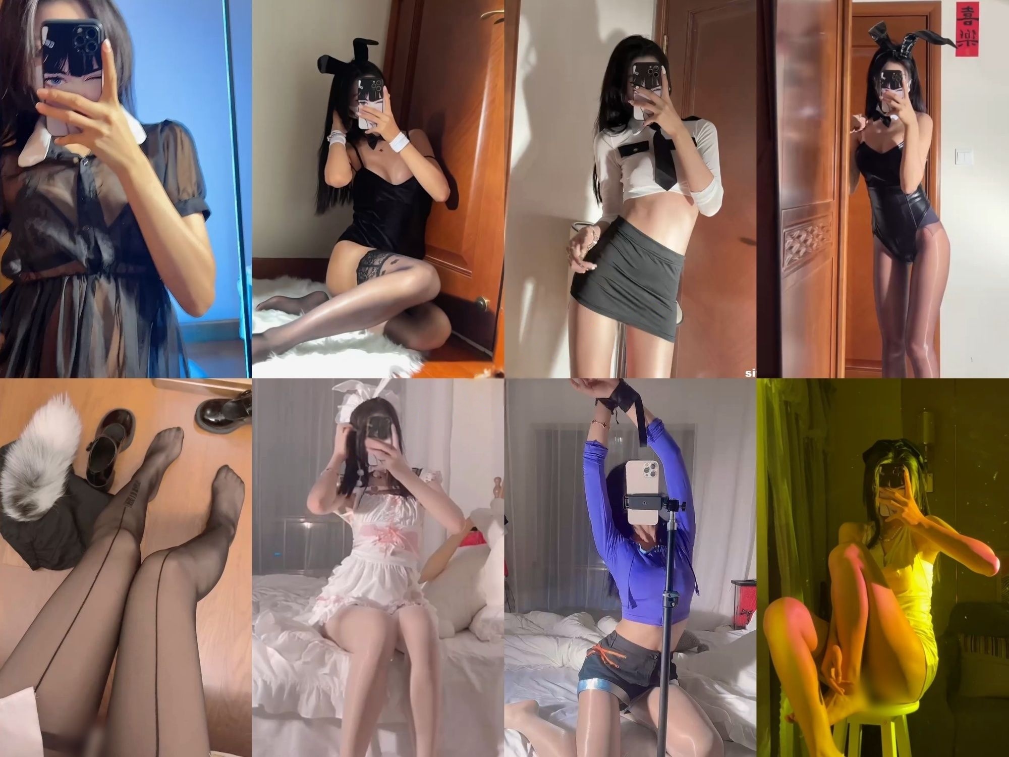 【抖音】超美反差博主【十喜儿】露点 丝袜诱惑 超美身材【96P18V】【70M】