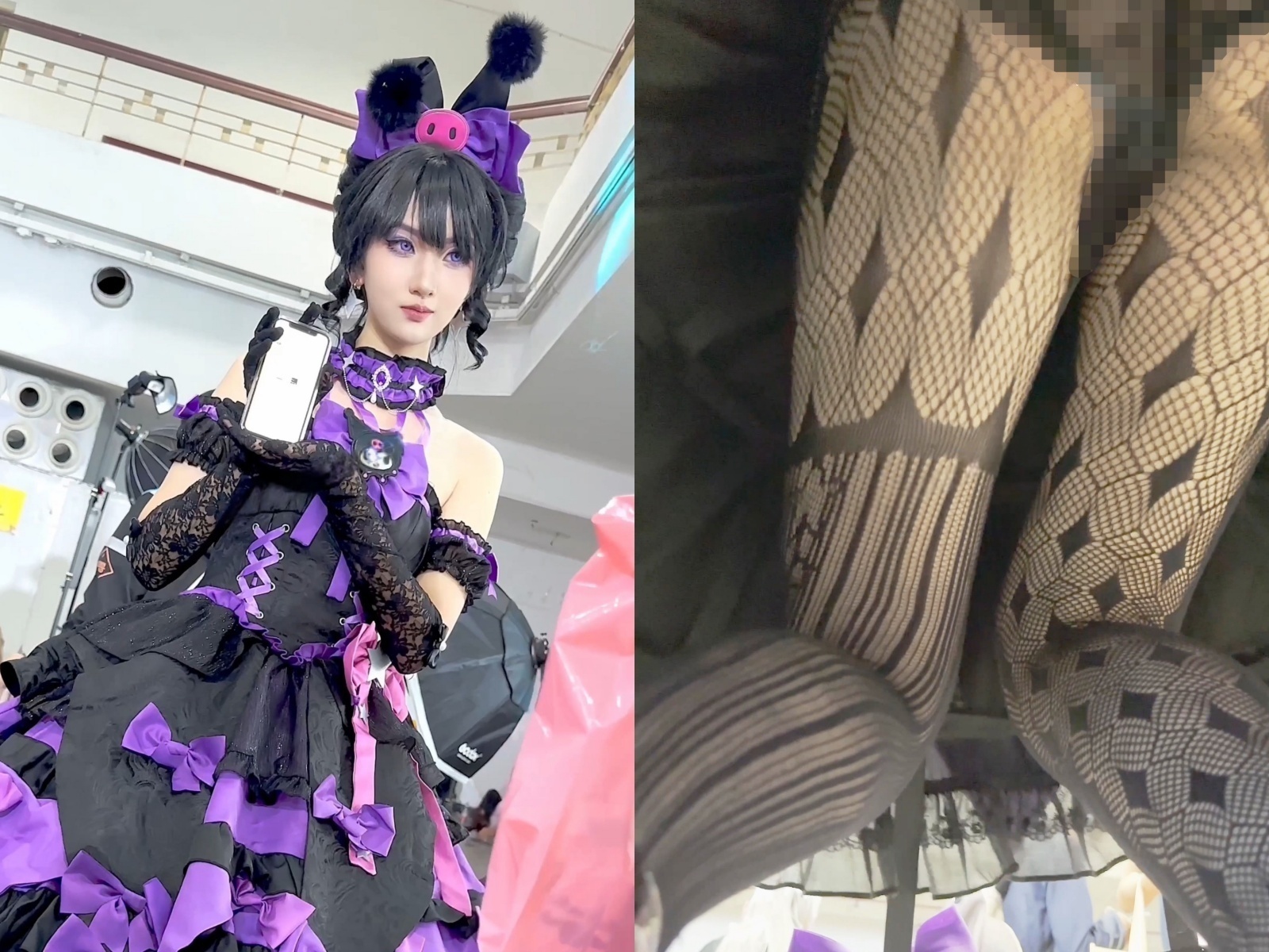 【KFC】库洛米洛丽塔裙学生妹·清纯外表下穿着半透明内裤【1V】【1.97G】