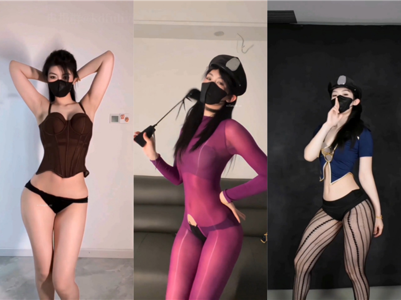 抖音25W粉主播 彭程程 内衣福利骚舞 电臀顶胯节奏好舞感【12V】【516M】