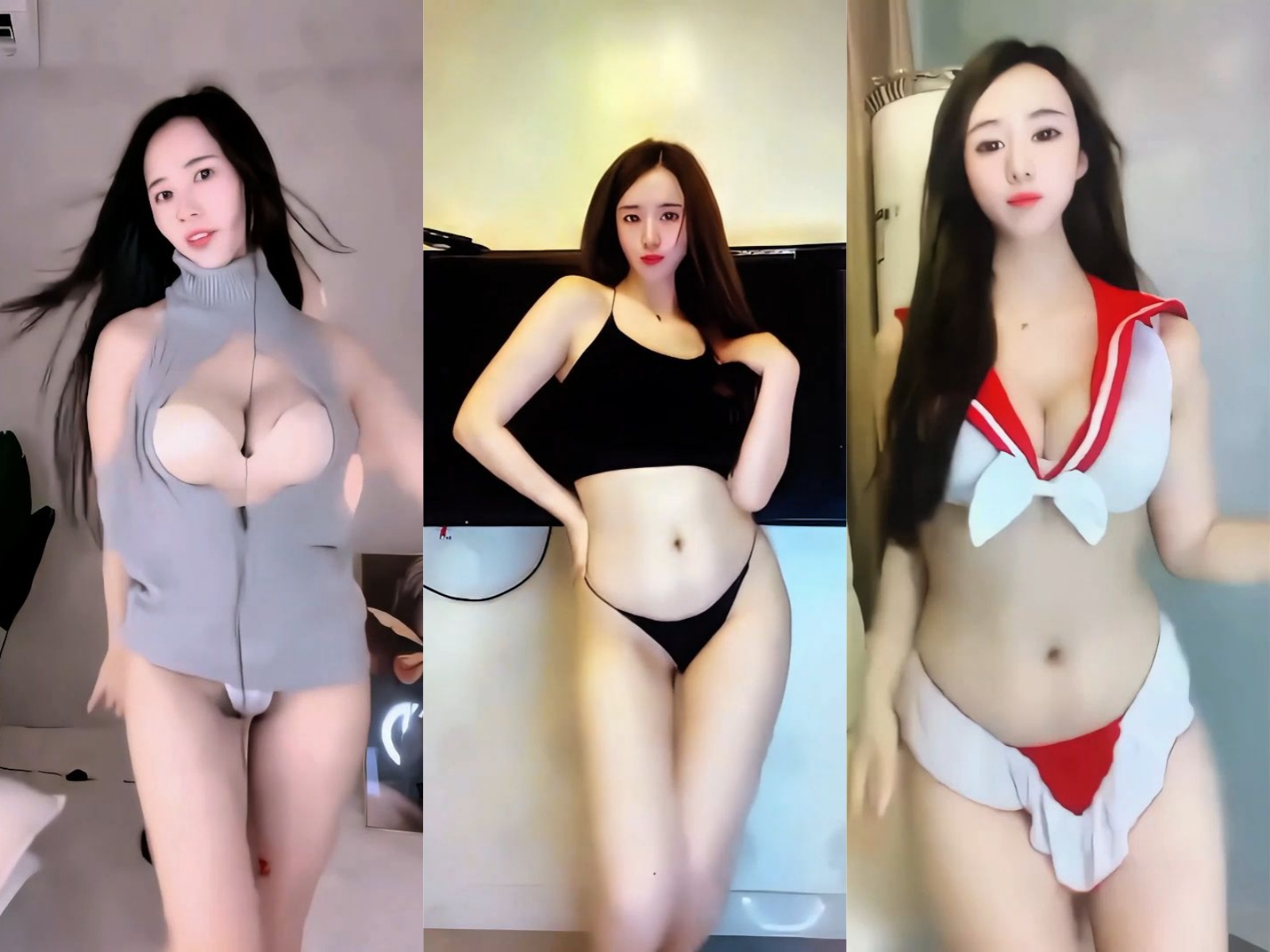 【快手】小仙女兮娅 肥臀大奶，丰韵御姐情趣骚舞【6V】【2.14G】