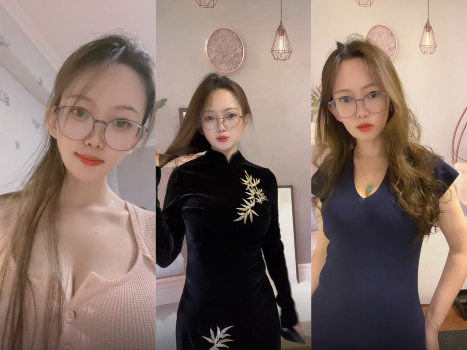 ❤️❤️抖音12万粉眼镜妹【维她】，豪乳揉搓粉穴自慰，水真多呀，诱惑拉满【12V】【238M】