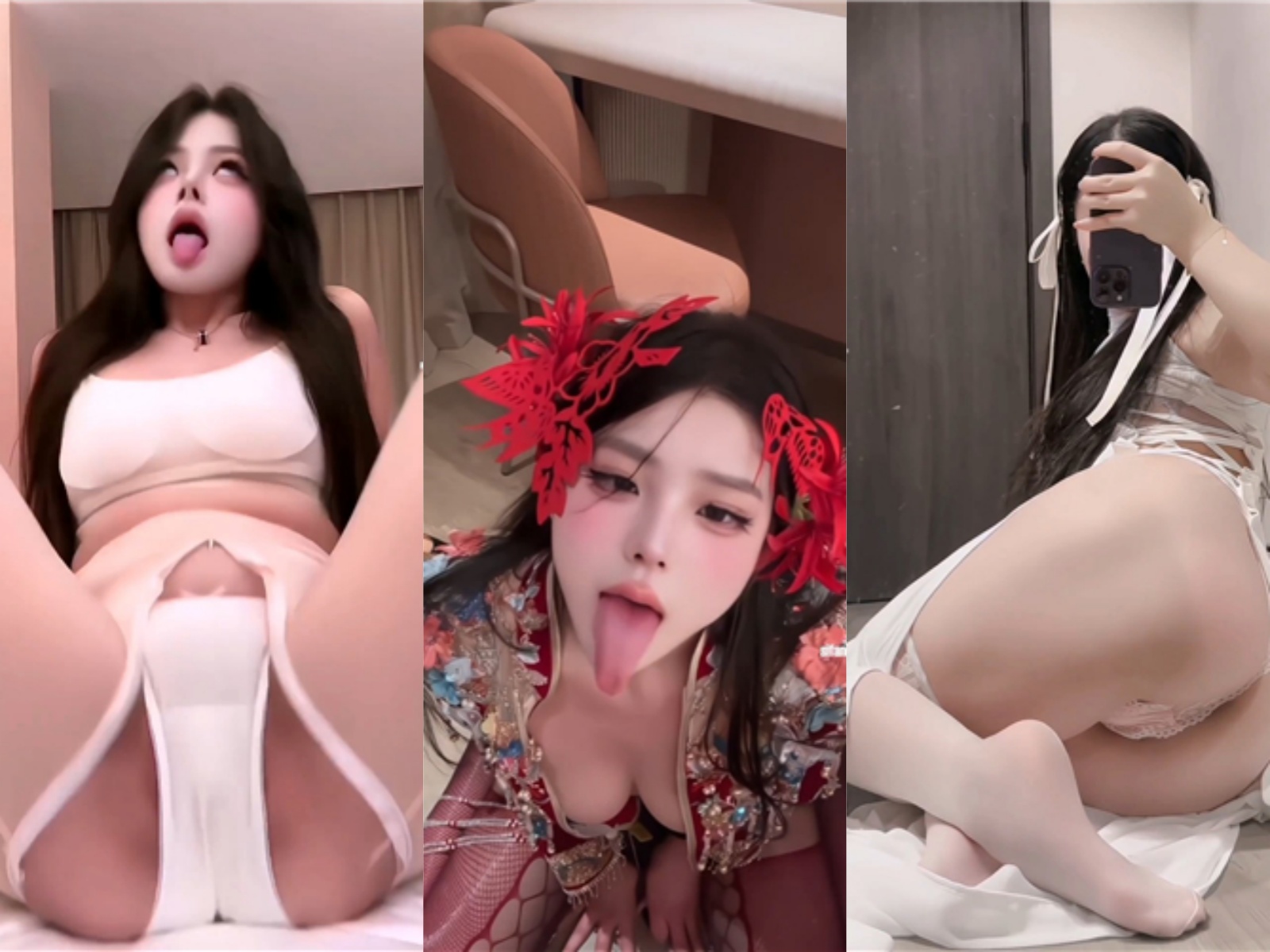 抖音百万粉 小樱suny 平台同款服饰打开福利 诱惑骚叫美翻了【18V】【393M】
