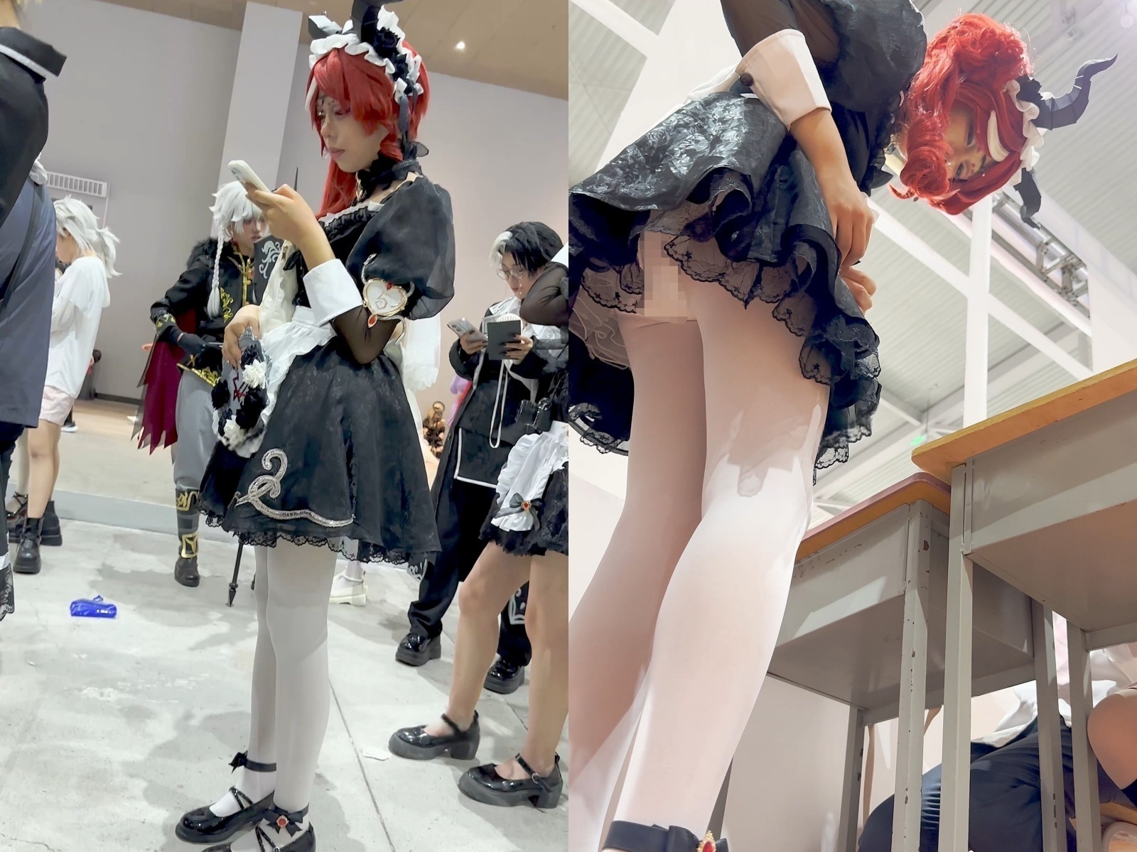 【KFC】学生妹COSER·白丝袜可爱内内·长时间CD被发现差点翻车【1V】【2.46G】