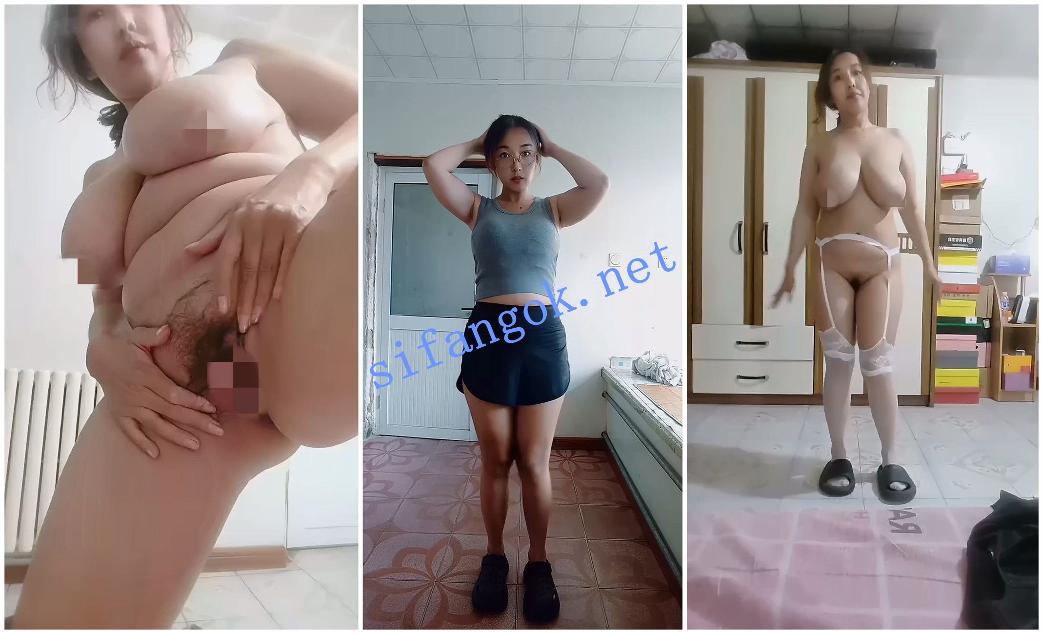 【快手福利】巨乳大奶少妇【李恬恬】全裸抖奶脸穴同框XO【27V】【2.96G】