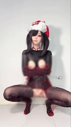 推特顶级COS 希尔薇 2025岁末福利裸舞 圣诞套装顶顶飞【19P9V】【393M】