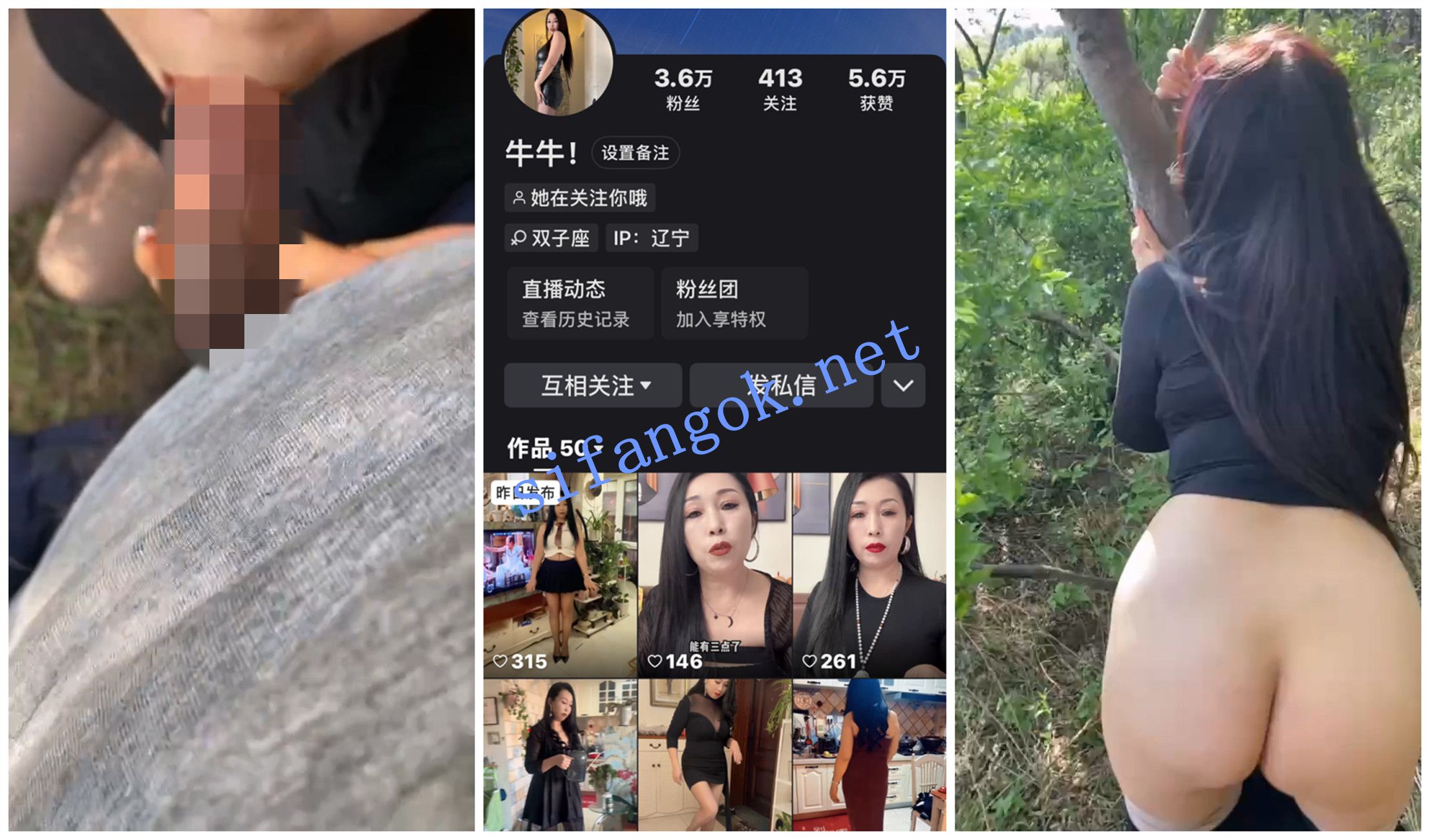 【快手福利】【小魅姨 夜漫漫】丝袜肥臀诱惑野外口交XO【7V】【79.3M】