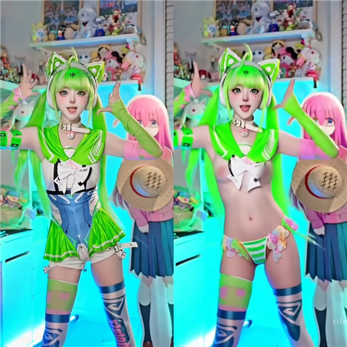 超能！AI脱衣网红美女万象合集 抖音风去衣裸舞对比 第七篇【230V】【1.58G】